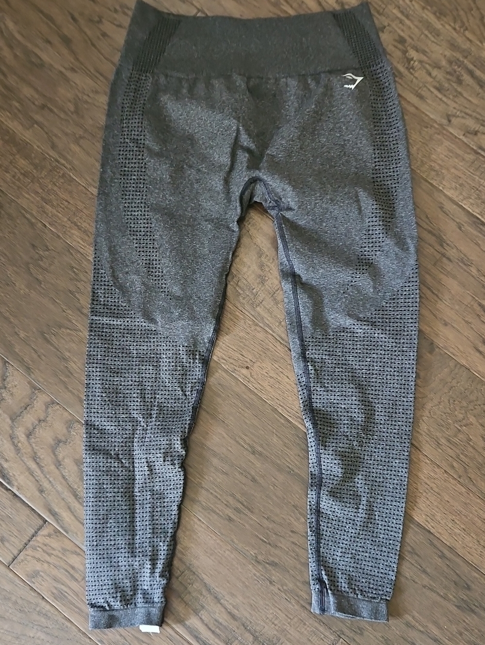 Gymshark Charcoal Black Perforated Seamless Leggings